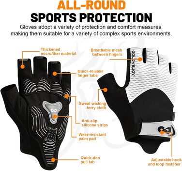 Велосипедні рукавички Flintronic напівпальцеві для чоловіків та жінок, спортивні рукавички з антиковзаючим покриттям та амортизацією, дихаючі рукавички для гірського велосипеда, шосе, фітнесу, рожевий, M