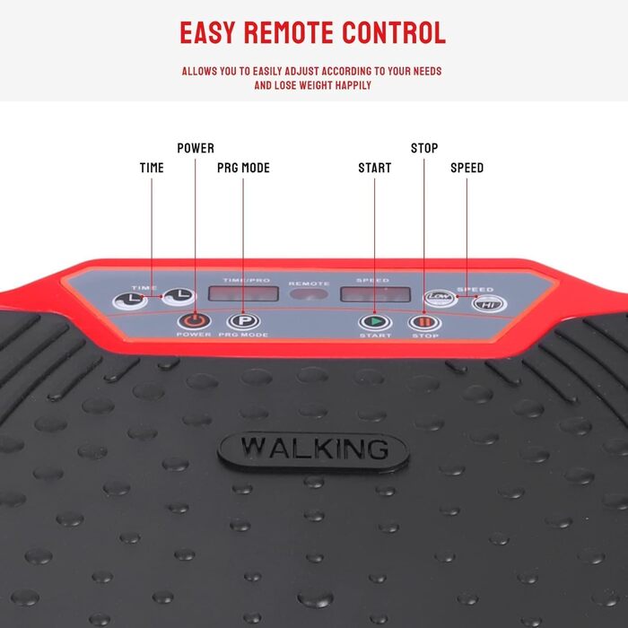 Вібраційна платформа LIFERUN з 120 рівнями інтенсивності та 10 програмами тренувань. Тиха, для дому, повне тіло, масаж, до 180 кг, з пультом та ременем.