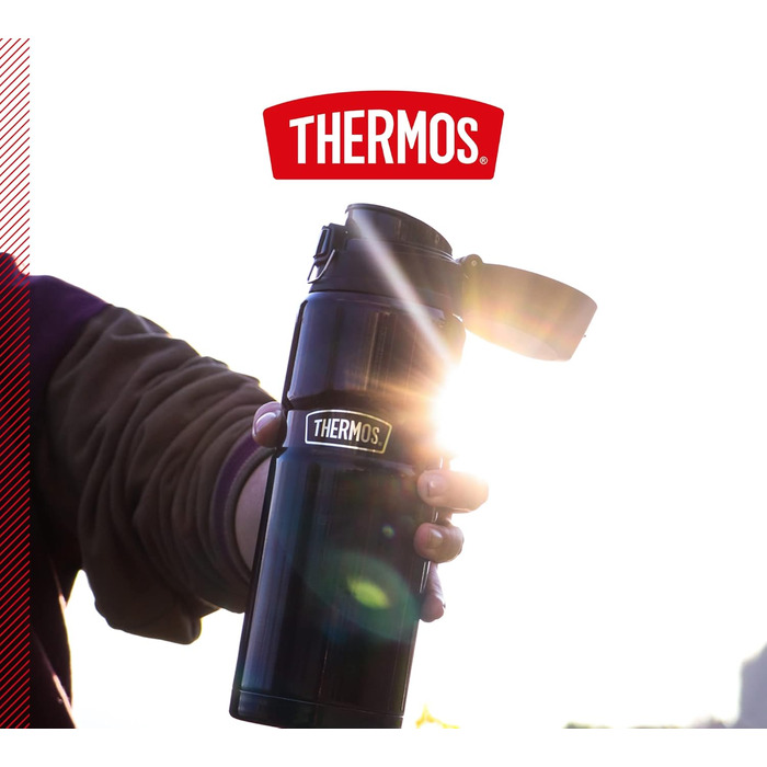 Термос Thermos Stainless King 0,7 л, нержавіюча сталь, синій, герметичний, зручна кришка, зберігає тепло 15 годин/холод 24 години, безпечний, BPA-free