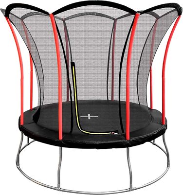 Батут Ultrasport Uni-Jump 305 см з захисною сіткою для дітей, сертифікований TÜV Rheinland, комплект: мат, оцинковані пружини, м'які стійки, Lotus