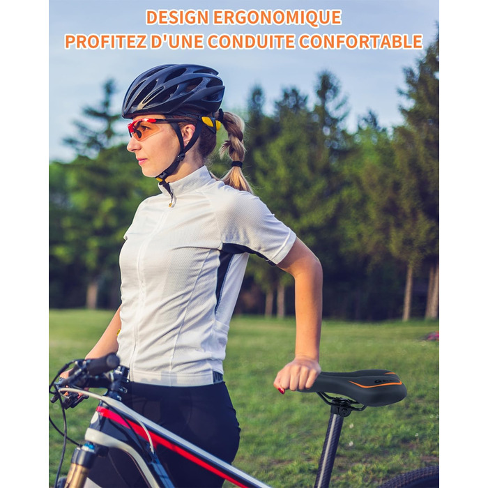 Велосипедне сідло MSDADA Gel MTB: комфортне, ергономічне, водонепроникне для MTB, BMX, шосе, міських велосипедів та спінбіків (чоловіче/жіноче)