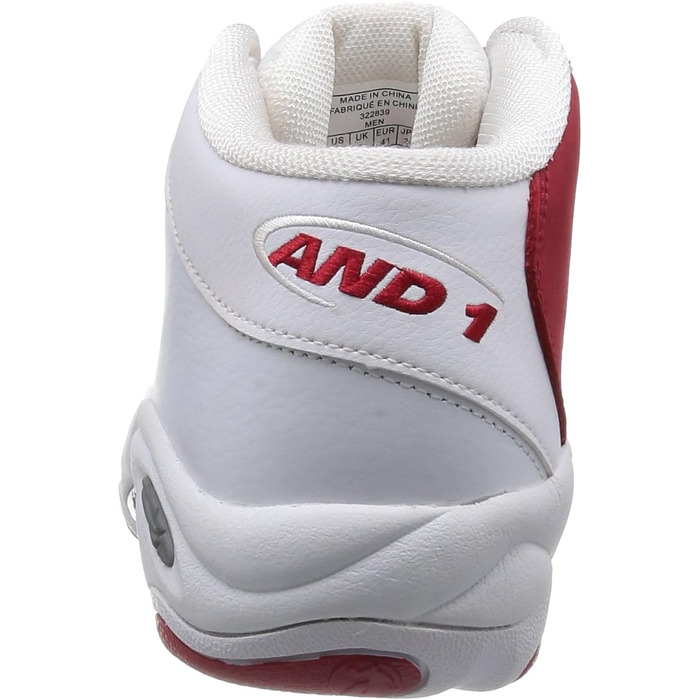 Баскетбольні кросівки And1 TAI CHI MID для чоловіків, 38.5 EU, білий, червоний, срібний