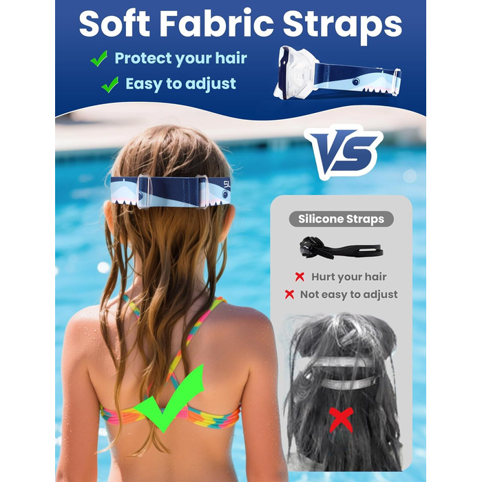 Дитяча маска для снорклінгу та дайвінгу Supertrip, 6-14 років, скло, для хлопчиків та дівчаток (SeaBlue)