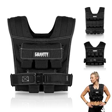 Утяжелитель Gravity Fitness 20/30 кг – регульований жилет для фітнесу, кросфіту, силових тренувань (10 кг)