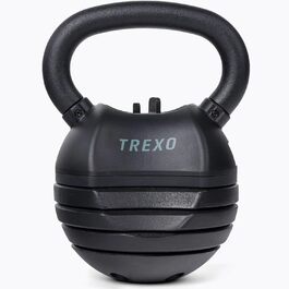 Регульована гиря TREXO з чавуну 4-14 кг, для кросфіту та фітнесу, чорна