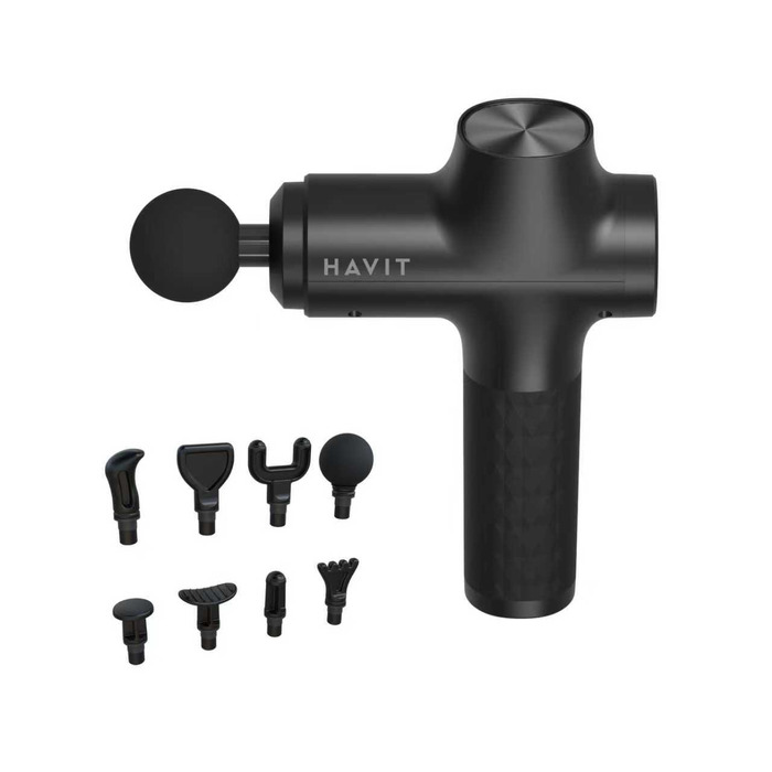 Перкусійний ручний масажер для м'язів Havit MG1503, чорний