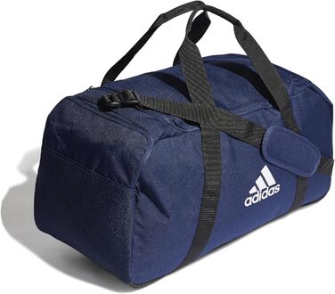 Сумка-дуфел adidas Tiro Primegreen унісекс, середня, темно-синя/чорна/біла, екологічний матеріал