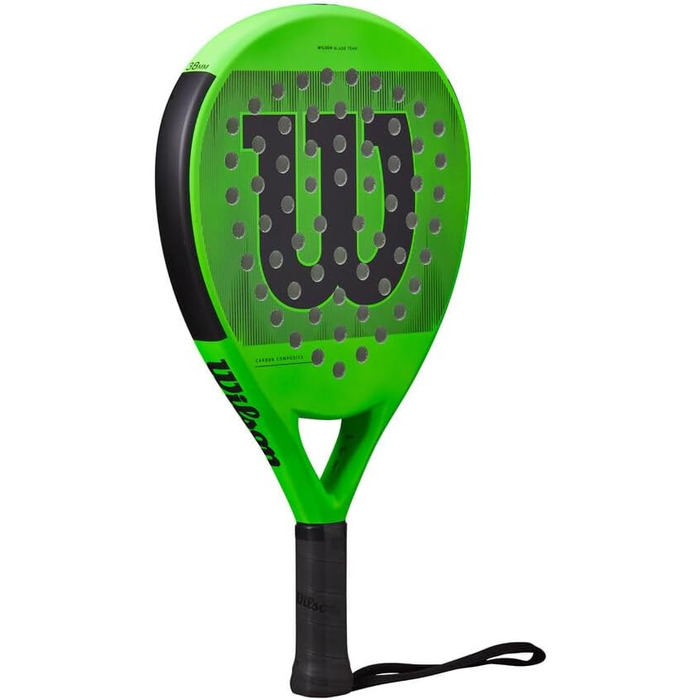 Падель ракетка Wilson Blade Team, скловолокно/EVA, 370 г, зелено-чорна