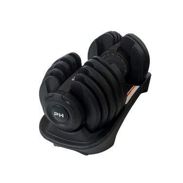 Регульована штанга 24 кг – окрема – 15-в-1, обертання однією рукою – 2,5–24 кг – компактна, економна штанга для домашнього спортзалу та силових тренувань (чорна)