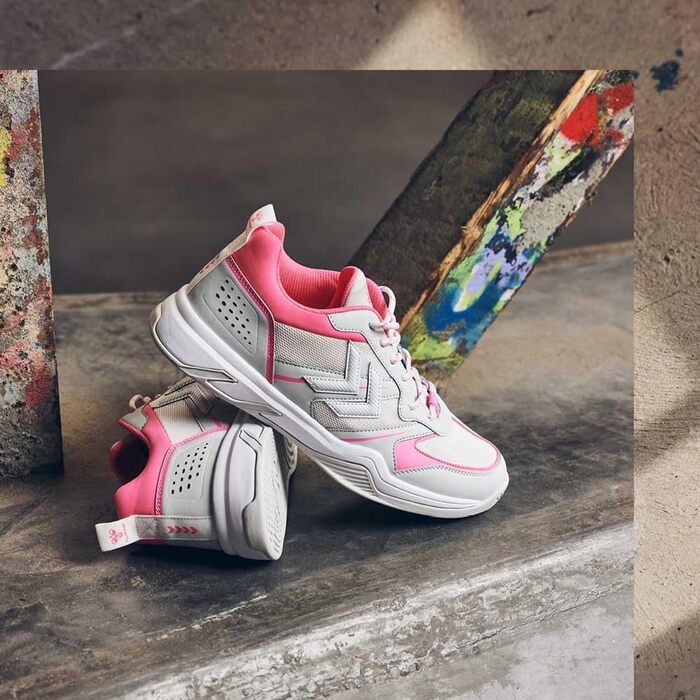 Кросівки жіночі Hummel TEIWAZ 2.0, бежевий колір, розмір 42.5 EU, рожевий акцент