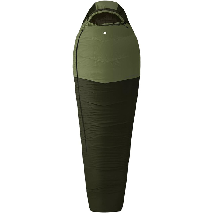 Сплячий мішок Alpinus Ultralight Pro 1000 для дорослих, 215 x 80 см, зелений, двошарова ізоляція, компресійний чохол