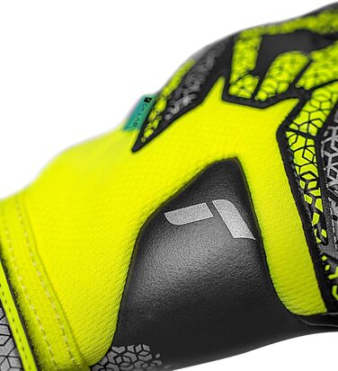 Воротарські рукавиці Reusch Profi Attrakt Gold X NC - професійні, для тренувань та ігор на траві та штучному покритті, жовто-срібно-чорні