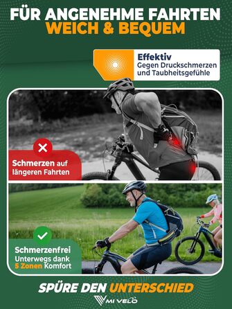 Велосипедне сідло MIVELO Comfort PRO з піною Memory Foam, ергономічне, дихаюче, для жінок і чоловіків, зручне для трекінгу
