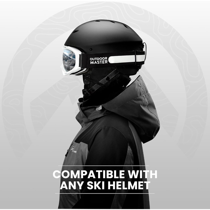 Окуляри для сноуборду та гірських лиж OutdoorMaster OTG - захист від УФ-променів, універсальна модель для чоловіків, жінок та підлітків