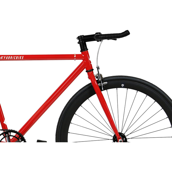 Велосипед FabricBike Original Pro, фікс-гіар, Hi-Ten сталь, міський, 8 кольорів, 3 розміри, 10,45 кг, Pro Red & Matte Black, рама 49 см