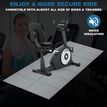 Килимок під тренажер PVC 173x61x0.6 см, захисний шумопоглинаючий мат для бігової доріжки та йоги, водонепроникний (сірий)