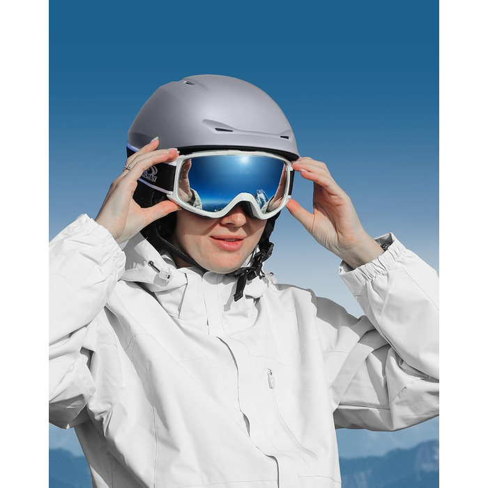 Шолом гірськолижний Findway для чоловіків та жінок, унісекс, з вентиляцією, для катання на лижах/сноуборді, розмір L (59-63 см), колір A2-Titangrau