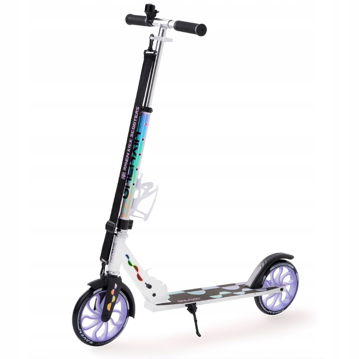 Самокат RAVEN Galaxia Holo 200мм з кошиком, дзвінком та LED-колесами