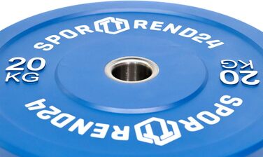 Бамперні диски Sporttrend 24 2 x 20 кг для штанги, гумові вагові пластини для фітнесу, тренувань, важкої атлетики