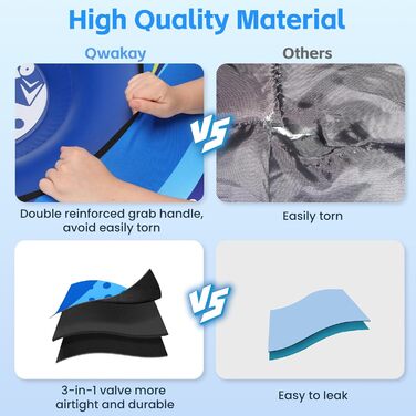 Надувний сніговий тюб зі стропом, 47-49-68 дюймів. Міцний чохол, зносостійкий та морозостійкий матеріал. Зимовий спорт для дітей та дорослих