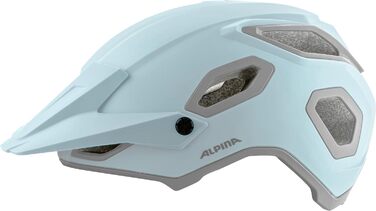 ALPINA COMOX — міцний ендуро велосипедний шолом для дорослих, ударопоглинаючий, регульований, з коротким козирком, синьо-сірий матовий, 52-57 см