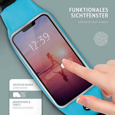 Поясна сумка для бігу Samsung Galaxy S10 Plus: Водонепроникний чохол на талію для смартфонів, чорний (Energy)