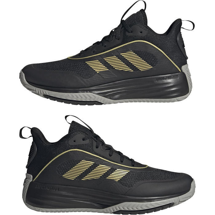 Чоловічі кросівки Adidas Own The Game 3, 42 EU, чорний/золотий/сірий