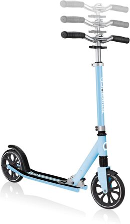 Дитячий самокат Globber NL 205 Folding з передньою підвіскою, складний, пастельно-блакитний