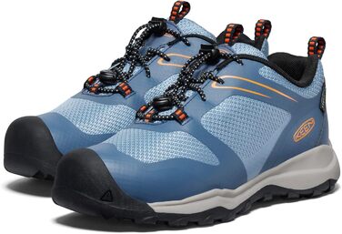 KEEN Wanduro Low - водонепроникні трекінгові черевики для дітей та дорослих (36 EU, Vintage Indigo Scarlet Ibis)