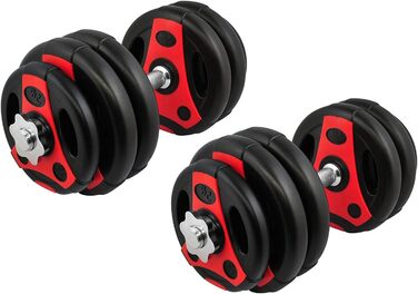 Набір гантелей Bad Company K-Grip 30/31 мм із дисками, 20 кг або 30 кг, дві короткі гантельні штанги зі зірковими замками