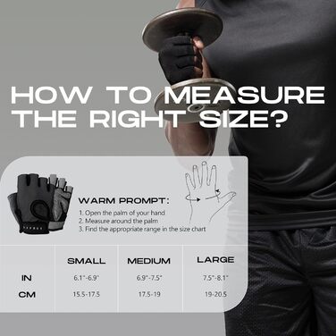 Тренувальні рукавички LIFECT для важкої атлетики, з підтримкою зап'ястя, для пауерліфтингу, кросфіту, чоловічі та жіночі (Чорний, S)