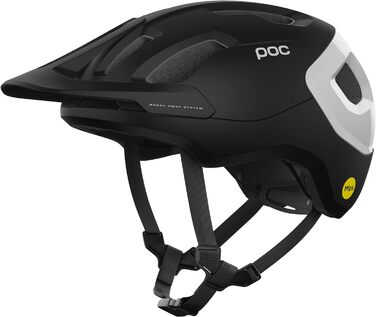 Велошолом POC Axion Race MIPS для трейл-райдерів, захисна технологія MIPS Integra, максимальний комфорт і безпека, розмір L (59-62 см), матовий чорний/білий