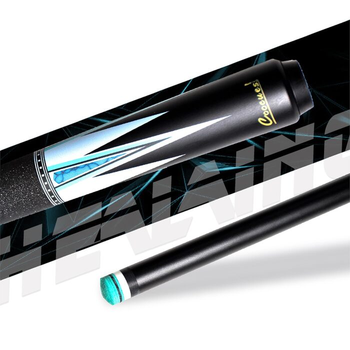 Професійний бик для більярду з карбоновим дизайном, 147 см, чорний. Діаметр кия 12,5 мм. Для більярдних кімнат, розваг та вечірок.