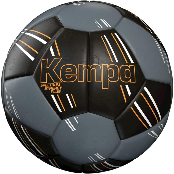 Гандбольний м'яч Kempa SPECTRUM SYNERGY PLUS, тренувальний і ігровий, 30 панелей, універсальний для всіх вікових груп, чорний/антрацит