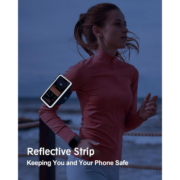 Спортивний браслет для телефону на руку: підходить для iPhone 16/15/14/13/12 Pro Max, Galaxy S25 S24. З кишенькою для навушників, для бігу та фітнесу.