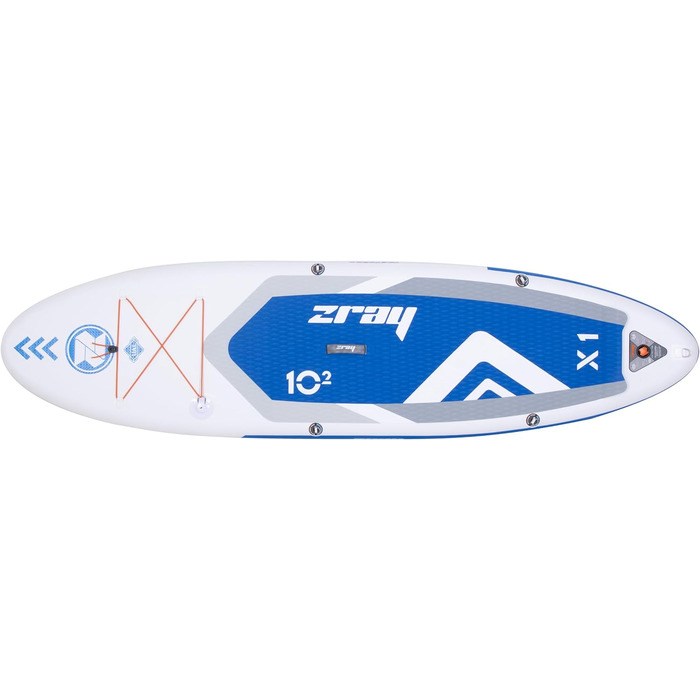 Надувна SUP-дошка Zray X1 310x81x15 см з веслом, насосом і сумкою, синя, Dropstitch
