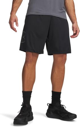 Чоловічі бігові шорти Under Armour Tech Graphic Short, чорні з графітовим принтом