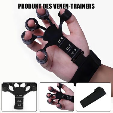 Набір для тренування рук MOORSTDEL: 6шт. Тренажери для пальців, кисті, силові вправи, реабілітація, ерготерапія