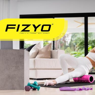 Піна ролик Fizyo для масажу спини, EVA, 33x14 см, рожевий, тригерна масажна ролика для м'язів, покращує кровообіг, з чохлом