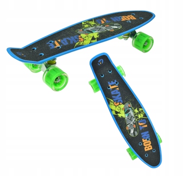 Скейтборд Aurora FB graffiti: 56 см, навантаження до 100 кг, колеса 60 мм 82A, підшипники ABEC-7