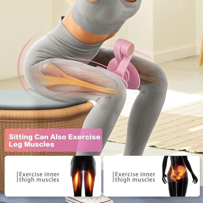 Тренування тазового дна та внутрішньої поверхні стегна: тренажер для дому, рожевий