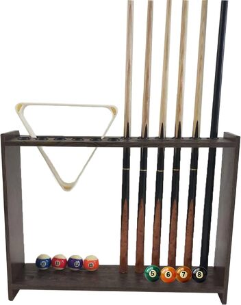 Стенд для київ для більярдних київ, куль та тримачів, дерев'яний, на 16 київ, 8 куль, 2 тримачі, для більярдного залу, клубу