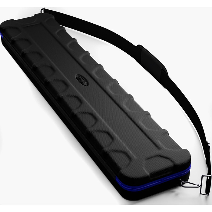 Чохол для більярдних київ Casemaster Parallax Guard 2x2, на 2 розбірні киї, міцний поліестер 600D з м'якою підкладкою, чорний з синім