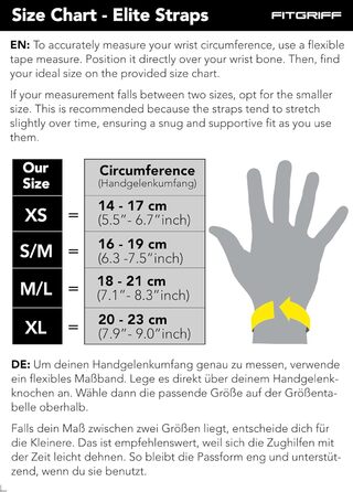 Фітнес-ремні Fitgriff® Elite Straps 2.0 для силових тренувань - Bodybuilding, Fitness, Gym - підходять для жінок та чоловіків, чорний, M/L