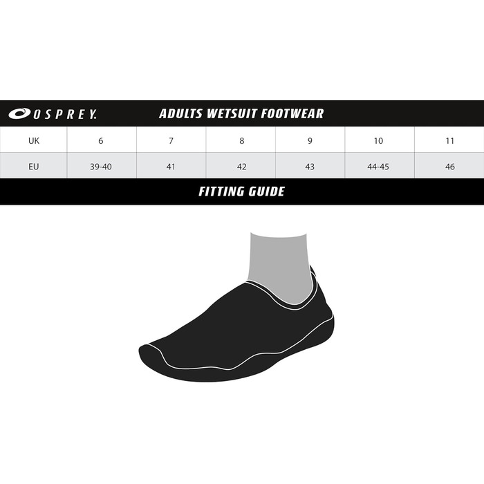 Комбінований гідрокостюм-чоботи Osprey OSX Aqua з неопрену (39/40 EU, Чорний)