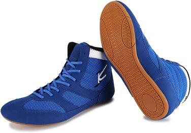Взуття для боротьби, боксерські туфлі, гумова підошва, чоловічі та жіночі, дитячі, розмір 41 EU, блакитні