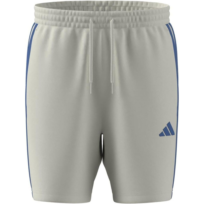 Чоловічі шорти Adidas Essential Three Stripes French Terry (Off White/Ray Blue), розмір XXS