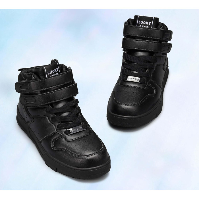 Жіночі баскетбольні черевики Lucky Step з кріпленням на липучці - стильні кросівки з екошкіри білого кольору (38 EU)