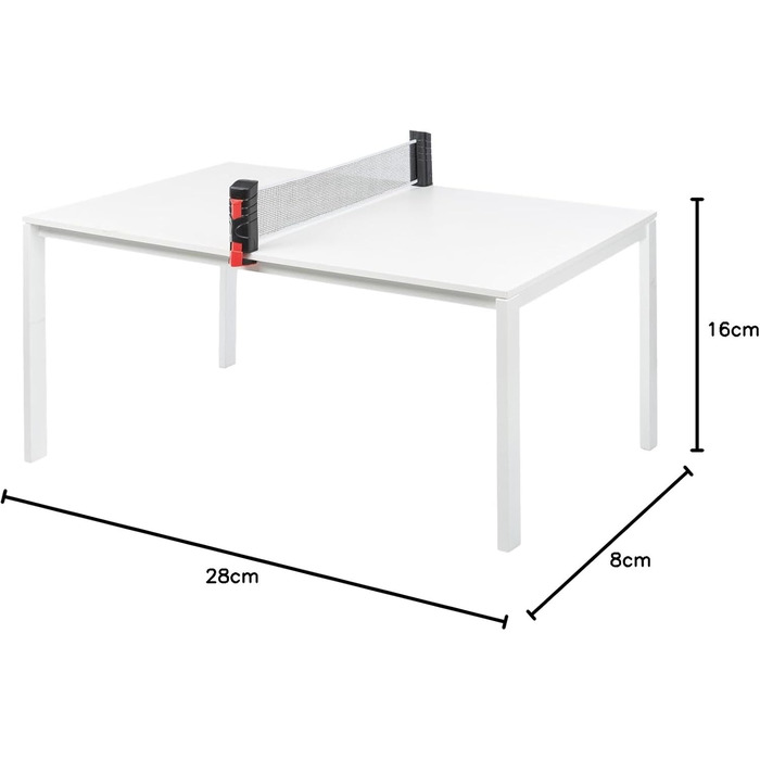 Набір для пінг-понгу Idena 40201 для початківців: ракетка з прямим дерев'яним руків'ям, гладка та з гумою, чорний/червоний