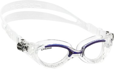 Окуляри для плавання Cressi Lady Flash Clear/Blue - жіночі, прозорі лінзи, антифог, антиподряпини, UV-захист